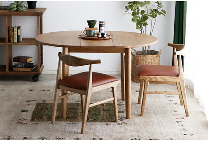 ダイニングチェア 2脚セット 完成品 座面高44cm 背もたれ付き レザー調 木脚 アッシュ 食卓椅子 セミアーム おしゃれ キャメル ブラック リビング ダイニング 椅子 チェア(代引不可)