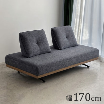 ローソファ 2.5人掛け 背面クッション付き ソファベッド 幅170cm 背もたれ移動 リビングソファ フロアソファ ロータイプ コンパクト 2~3人用 おしゃれ リビング ダイニング ソファ ベンチ(代引不可)