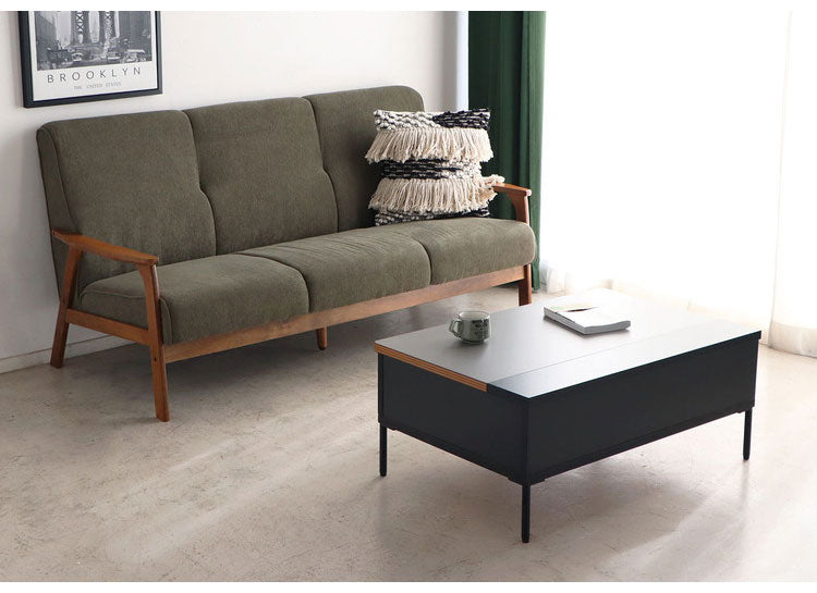 ダイニングテーブル 昇降式 収納機能 国産 幅89.5 奥行き58.8 高さ37-58.2cm モダン リビング リモートワーク デスク テーブル お洒落(代引不可)