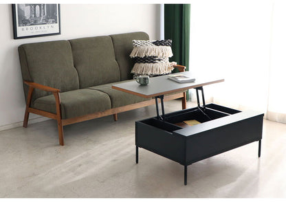 ダイニングテーブル 昇降式 収納機能 国産 幅89.5 奥行き58.8 高さ37-58.2cm モダン リビング リモートワーク デスク テーブル お洒落(代引不可)