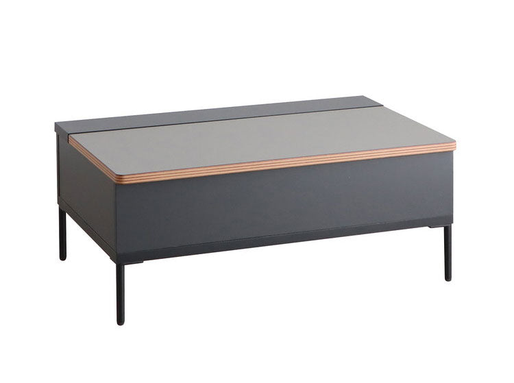 ダイニングテーブル 昇降式 収納機能 国産 幅89.5 奥行き58.8 高さ37-58.2cm モダン リビング リモートワーク デスク テーブル お洒落(代引不可)