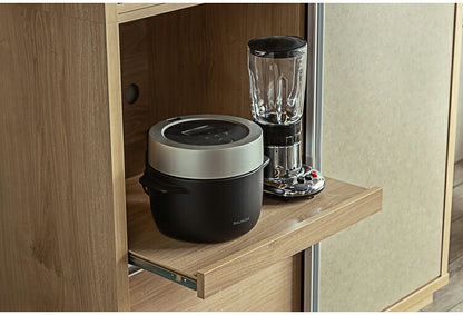 キッチンボード 食器棚 幅約120cm 日本製 レンジ台 オープン収納 引き出し 可動棚 引戸 コード穴 木目調 北欧風 キャビネット キッチン収納 ダイニングボード 国産 リビング キッチン ダイニング(代引不可)