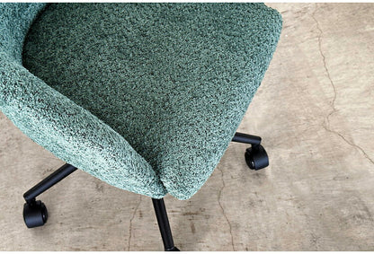 デスクチェア 昇降式 座面高42~49cm キャスター付き ワーキングチェア ブークレ生地 おしゃれ もこもこ オフィスチェア リモートワーク リビング デスク 椅子 チェア(代引不可)