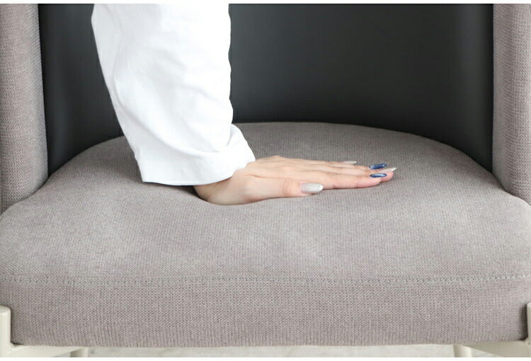 ダイニングチェア 背もたれ付き 座面高48cm チェア スチール脚 韓国風 マットグレージュ おしゃれ かわいい 韓国インテリア デスクチェア リビング ダイニング 椅子(代引不可)