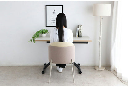 ダイニングチェア 背もたれ付き 座面高48cm チェア スチール脚 韓国風 マットグレージュ おしゃれ かわいい 韓国インテリア デスクチェア リビング ダイニング 椅子(代引不可)