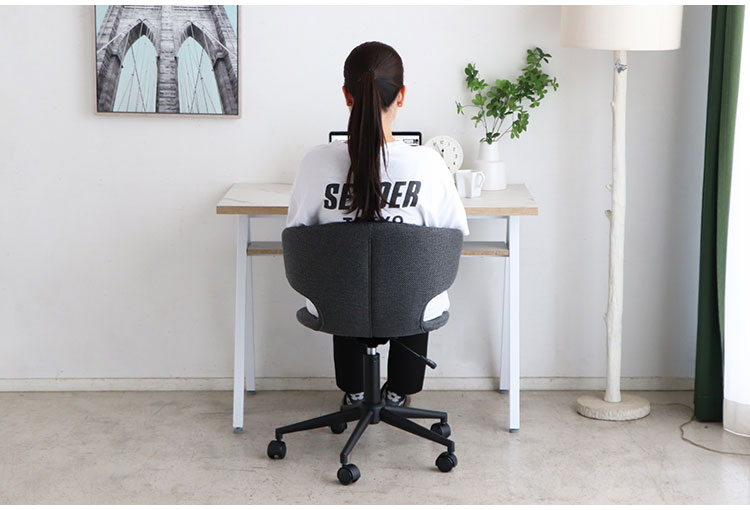 ワークチェア 昇降式 キャスター付き ラウンドチェア 包み込む 回転チェア 昇降チェア オフィスチェア 椅子 チェア リモートワーク おしゃれ リビング 新生活(代引不可)