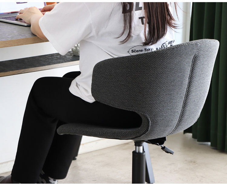 ワークチェア 昇降式 キャスター付き ラウンドチェア 包み込む 回転チェア 昇降チェア オフィスチェア 椅子 チェア リモートワーク おしゃれ リビング 新生活(代引不可)