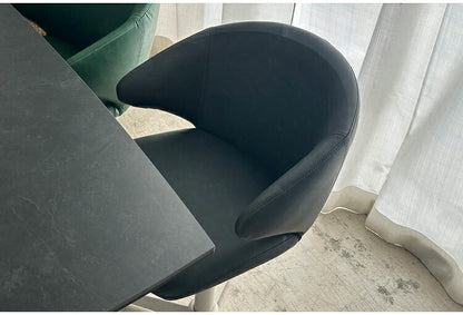 ラウンドチェア 回転チェア 昇降式 座面高38~48cm 十字脚 スチール脚 合成皮革 耐荷重80kg デスクチェア ワーキングチェア ダイニングチェア シンプル リビング ダイニング 回転式 椅子 チェア(代引不可)