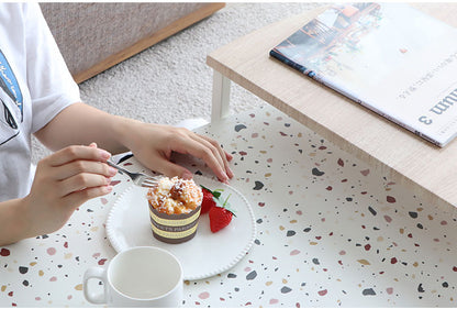 センターテーブル 幅122cm リビングテーブル 棚付き テラゾー柄 楕円テーブル 丸テーブル 机 テーブル リビング おしゃれ 韓国インテリア 韓国 北欧 一人暮らし 新生活(代引不可)