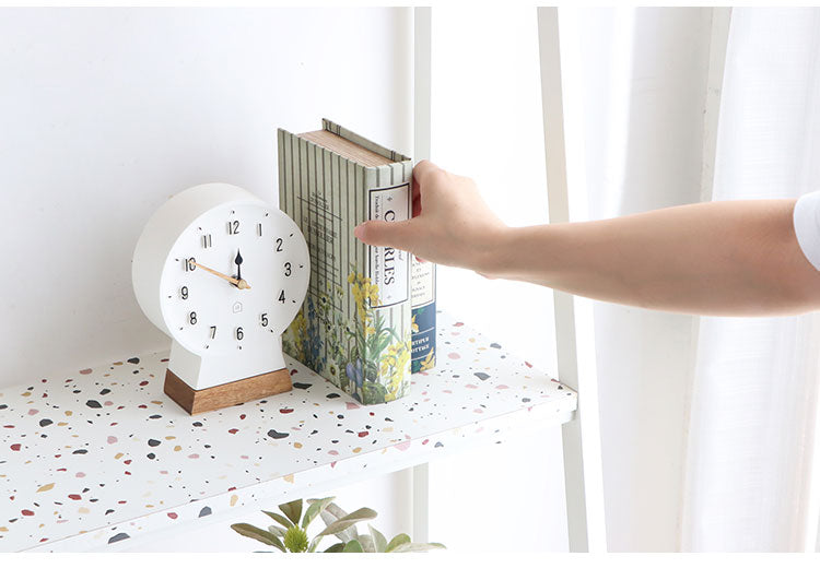 シェルフ 幅59 奥行41 高さ126cm オープンラック テラゾー柄 引き出し収納 ディスプレイラック 本棚 リビング おしゃれ 韓国インテリア 韓国 北欧 一人暮らし 新生活 大人(代引不可)