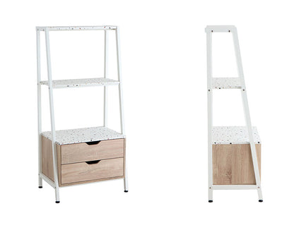 シェルフ 幅59 奥行41 高さ126cm オープンラック テラゾー柄 引き出し収納 ディスプレイラック 本棚 リビング おしゃれ 韓国インテリア 韓国 北欧 一人暮らし 新生活 大人(代引不可)