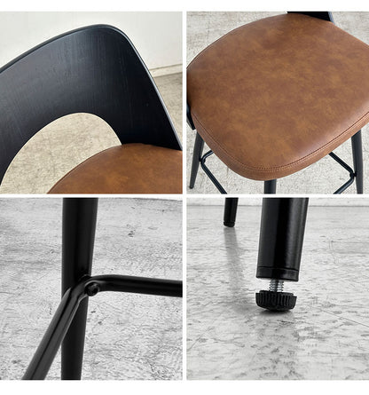 バーチェア 座面高65cm 背もたれ付き カウンターチェア ハイスツール スチール脚 椅子 スツールリビング カウンター モダン おしゃれ 宅飲み ラグジュアリー(代引不可)