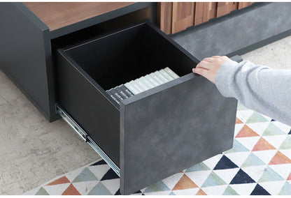 テレビボード 幅140cm 日本製 完成品 コンクリート調 引き出し収納 コード穴 ソリッド テレビ台 モダン おしゃれ 木製 アカシア材 リビング TVボード 扉収納 大容量(代引不可)