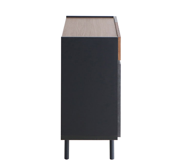 キャビネット 幅90cm 日本製 完成品 サイドボード チェスト リビングボード 脚付き コンクリート調 引き出し収納 コード穴 モダン おしゃれ 木製 アカシア材 リビング(代引不可)