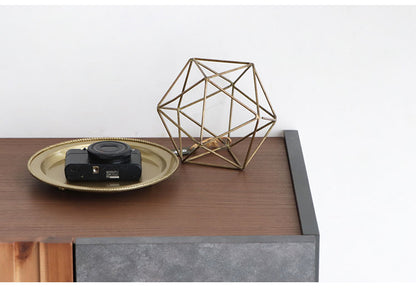 キャビネット 幅120cm 日本製 完成品 サイドボード チェスト リビングボード 脚付き コンクリート調 引き出し収納 コード穴 モダン おしゃれ 木製 アカシア材 リビング(代引不可)