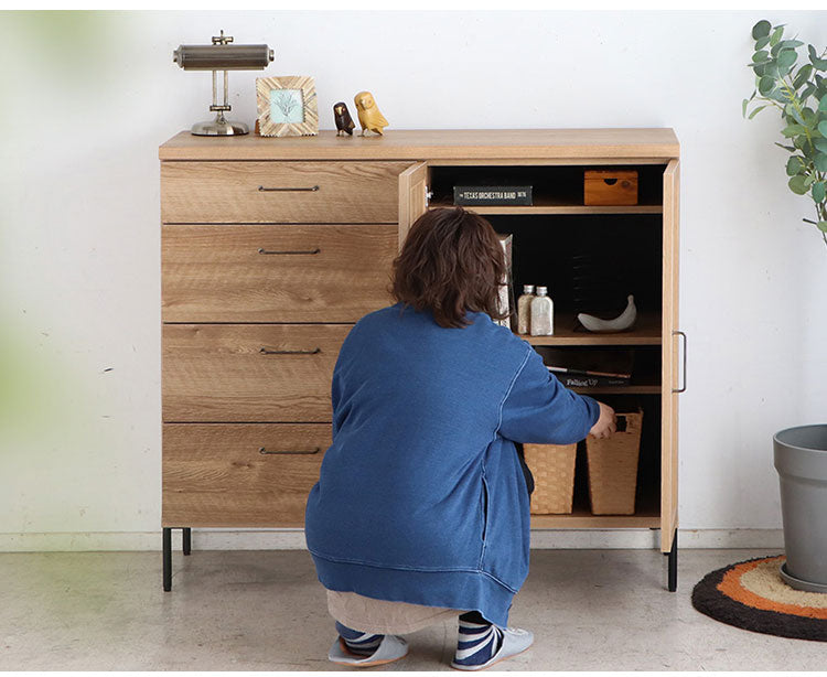 キャビネット 幅120cm 日本製 チェスト 脚付き 引き出し 扉収納 キッチンボード 食器棚 リビングチェスト ドアチェスト ラック 収納棚 リビング ダイニング おしゃれ(代引不可)