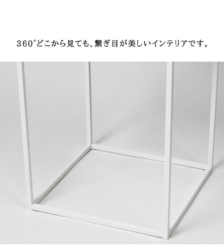 日本製 燕三条 完成品 サイドテーブル 四角型 27.4×27.4 高さ44.7cm ラウンドテーブル 棚 ディスプレイ 正方形 ソファサイド ベッドサイド ナイトテーブル KUROSHIRO abekin(代引不可)