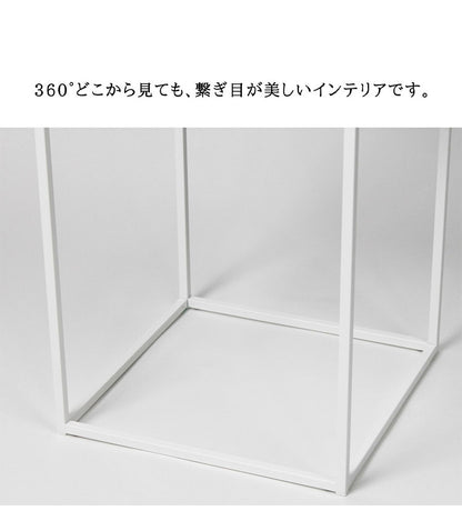 日本製 燕三条 完成品 サイドテーブル 四角型 27.4×27.4 高さ44.7cm ラウンドテーブル 棚 ディスプレイ 正方形 ソファサイド ベッドサイド ナイトテーブル KUROSHIRO abekin(代引不可)