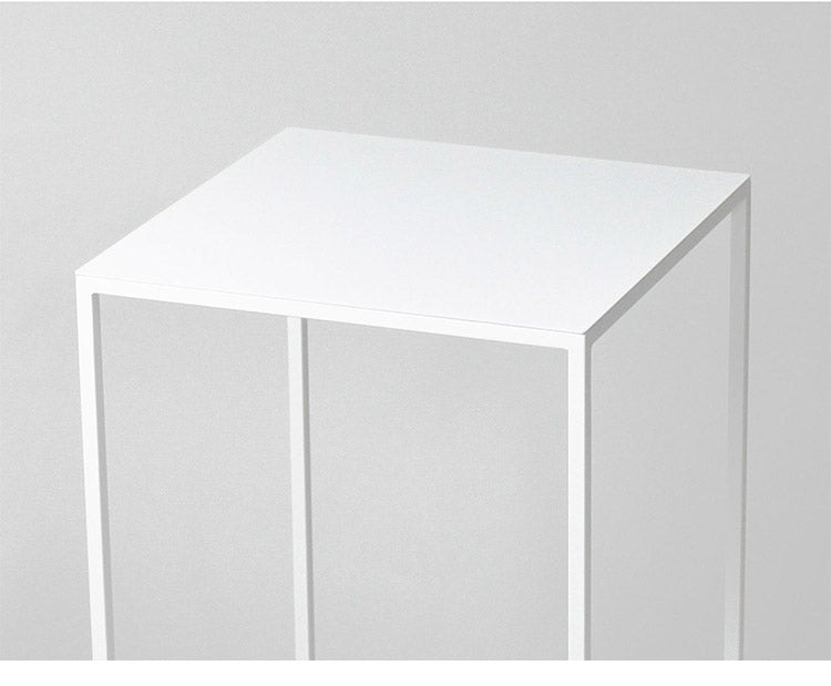 日本製 燕三条 完成品 サイドテーブル 四角型 27.4×27.4 高さ44.7cm ラウンドテーブル 棚 ディスプレイ 正方形 ソファサイド ベッドサイド ナイトテーブル KUROSHIRO abekin(代引不可)