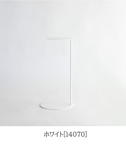 日本製 燕三条 完成品 コの字 ソファサイドテーブル 丸型 天板20cm 高さ51cm ラウンドテーブル 棚 ディスプレイ 円形 ソファサイド ベッドサイド ソファテーブル サイドテーブル KUROSHIRO abekin(代引不可)