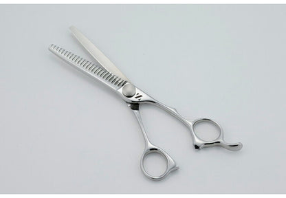 燕三条の髪はさみ シゲル工業 美容師のスキばさみ 16.4cm 桐箱入り 家庭用 セルフカット 本格仕様 スキはさみ スキ鋏 散髪はさみ 子ども ヘアカット 日本製 国産 プレゼント ギフト(代引不可)