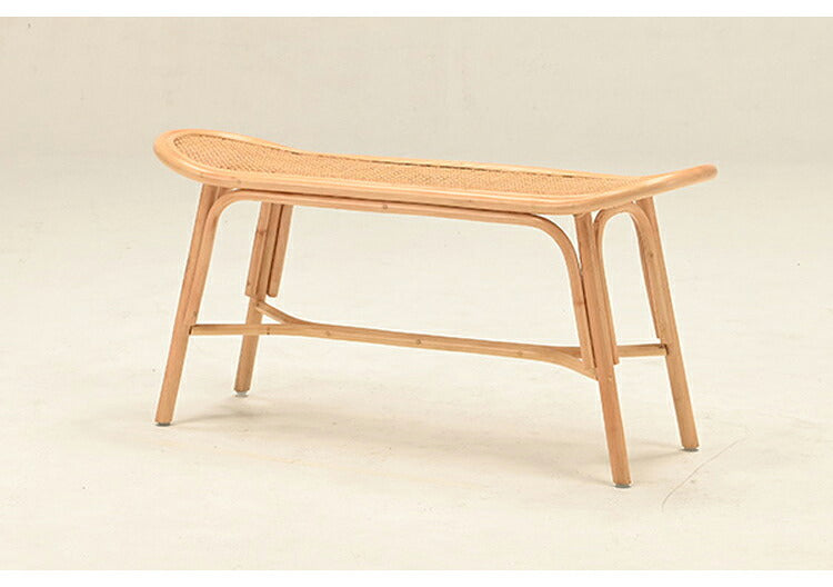 ラタンベンチ 長椅子 幅100cm 木製 おしゃれ 北欧 背もたれなし シンプル 韓国インテリア チェア 椅子 イス 家具 リビング ダイニング 一人掛け 二人掛け 食卓イス(代引不可)