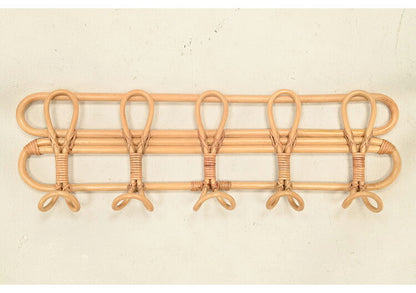 ラタン ハンガー ウォールハンガー ハンガー掛け おしゃれ 壁掛け 壁面収納 木製 韓国 インテリア リビング ダイニング 北欧 かわいい シンプル コンパクト 洋服 かばん コート(代引不可)