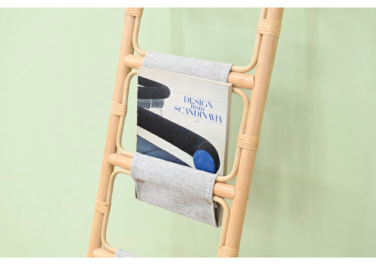 ラダーラック ラタン 壁面 おしゃれ 韓国 インテリア かわいい 木製 北欧 ラダーハンガー ラダーシェルフ ディスプレイラック タオル掛け タオルハンガー ウォールラック 壁棚(代引不可)