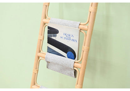 ラダーラック ラタン 壁面 おしゃれ 韓国 インテリア かわいい 木製 北欧 ラダーハンガー ラダーシェルフ ディスプレイラック タオル掛け タオルハンガー ウォールラック 壁棚(代引不可)