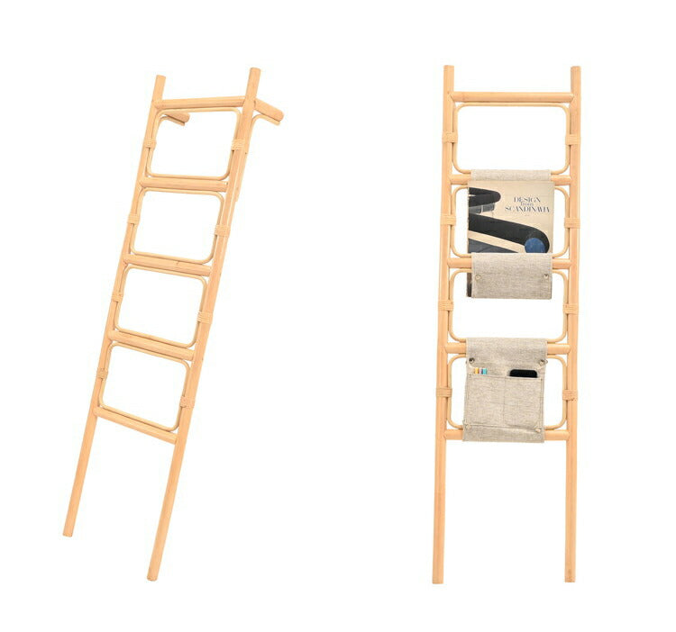 ラダーラック ラタン 壁面 おしゃれ 韓国 インテリア かわいい 木製 北欧 ラダーハンガー ラダーシェルフ ディスプレイラック タオル掛け タオルハンガー ウォールラック 壁棚(代引不可)