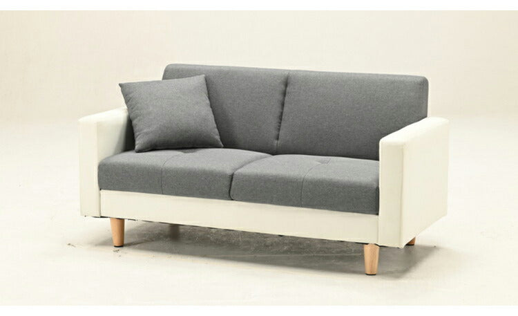 ソファ 幅132cm 撥水 二人掛け クッション付属 ローソファ 二人用 2P 大人 かわいい おしゃれ 北欧 インテリア リビング ダイニング シンプル コンパクト 一人暮らし 家具(代引不可)