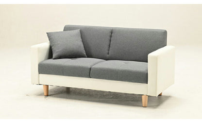 ソファ 幅132cm 撥水 二人掛け クッション付属 ローソファ 二人用 2P 大人 かわいい おしゃれ 北欧 インテリア リビング ダイニング シンプル コンパクト 一人暮らし 家具(代引不可)