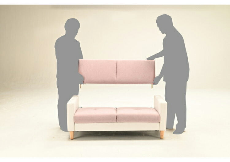 ソファ 幅132cm 撥水 二人掛け クッション付属 ローソファ 二人用 2P 大人 かわいい おしゃれ 北欧 インテリア リビング ダイニング シンプル コンパクト 一人暮らし 家具(代引不可)