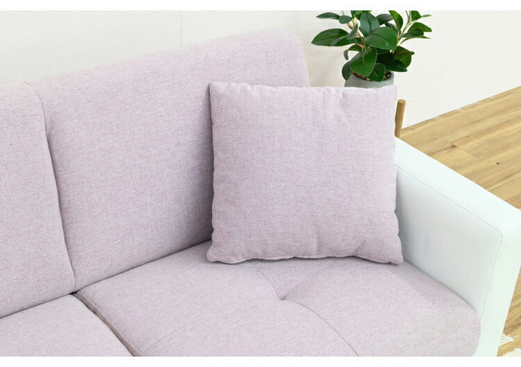 ソファ 幅132cm 撥水 二人掛け クッション付属 ローソファ 二人用 2P 大人 かわいい おしゃれ 北欧 インテリア リビング ダイニング シンプル コンパクト 一人暮らし 家具(代引不可)