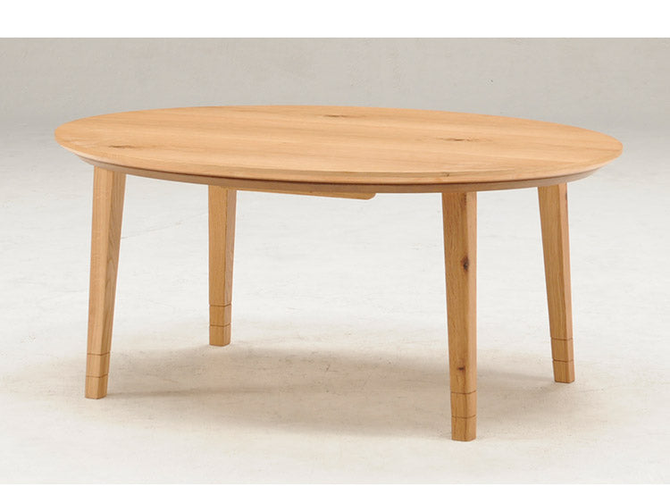 こたつテーブル 楕円形 幅105×奥行80cm 天然木 こたつ机 高級感 3段階 高さ調節可能 木製 センターテーブル ローテーブル リビング ダイニング 円形 丸形 北欧 おしゃれ(代引不可)