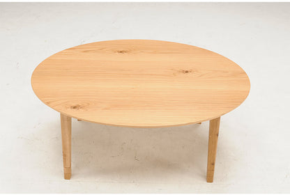 こたつテーブル 楕円形 幅105×奥行80cm 天然木 こたつ机 高級感 3段階 高さ調節可能 木製 センターテーブル ローテーブル リビング ダイニング 円形 丸形 北欧 おしゃれ(代引不可)