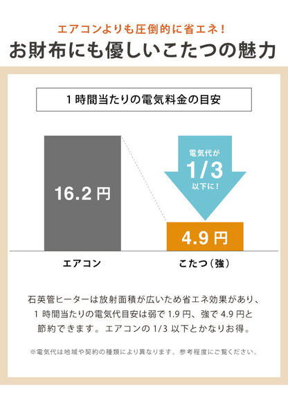 こたつ 幅105cm こたつ机 リビングテーブル 3段階 高さ調節 継ぎ脚こたつ 天然木 ダイニング オーク材 アンティーク 洋室 和室 おしゃれ 北欧 シック 机 ナチュラル ブラウン 節電 (代引不可)