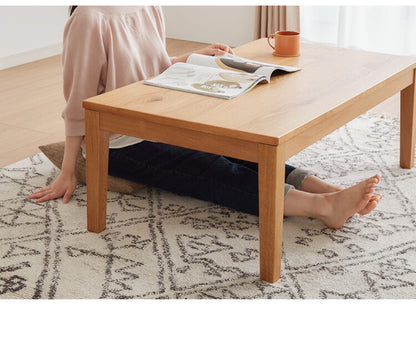 こたつ 幅105cm こたつ机 リビングテーブル 3段階 高さ調節 継ぎ脚こたつ 天然木 ダイニング オーク材 アンティーク 洋室 和室 おしゃれ 北欧 シック 机 ナチュラル ブラウン 節電 (代引不可)