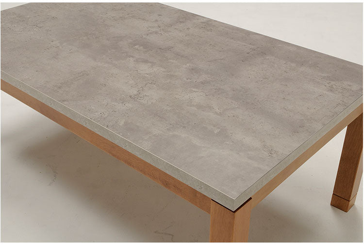 こたつ コンクリート調 石英ヒーター付き 長方形 幅105cm 継ぎ脚 手元コントローラー付き オールシーズン おしゃれ 北欧 メラミン化粧板 マッドグレー リビングテーブル こたつテーブル(代引不可)