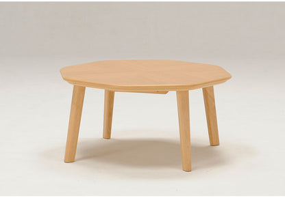 こたつ 幅80cm 8角形 ナチュラル 木目調 おしゃれ 北欧 石英管ファンヒーター 手元コントローラー式 コンパクト シンプル こたつテーブル こたつ台 コタツ 炬燵 丸み かわいい(代引不可)