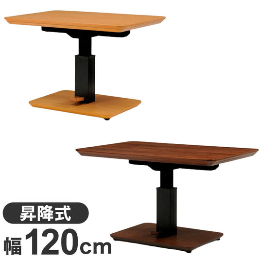 昇降こたつ ダイニングこたつ 幅120cm 昇降式 国産 長方形 ヒーター付き ペダル式 暖房器具 高さ調節 温度調節 リビングテーブル こたつテーブル コタツテーブル 炬燵 手元コントローラー(代引不可)
