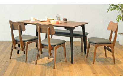 ダイニングチェア 4脚セット シンプル おしゃれ 北欧 天然木 木製 木目 一人暮らし 新生活 肘無し 背もたれ モダン ヴィンテージ(代引不可)