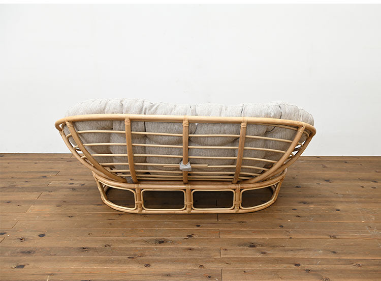 ラタンチェア 2人掛け 幅160cm ラタンソファ 完成品 二人用 2P チェア ソファ付き 椅子 いす おしゃれラタン 籐 木製 アジアン モダン ナチュラル 韓国インテリア(代引不可)