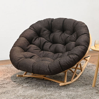 ラタンチェア ラタンロッキングチェア 完成品 1人用 1P チェア 椅子 いす おしゃれ 皮付きラタン 籐 木製 アジアン モダン ナチュラル 韓国インテリア アンティーク(代引不可)