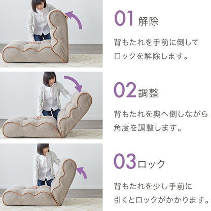 ソファ座椅子 オットマンセット Piglet 3rd OTTOMAN リクライニングチェア フロアチェア 一人掛け おしゃれ かわいい リビング ローソファー 北欧 韓国 ソファベッド(代引不可)