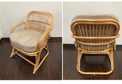 光製作所 体圧分散 モールドウレタン ラタンチェア 座椅子 ラタン クッションチェア チェア 高齢者 シンプル ハイバック 背もたれ おしゃれ 木目 和風 和室 一人掛け(代引不可)