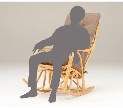 光製作所 ラタン ロッキングチェア チェア ハイバック パーソナルチェア 座椅子 イス 和室 和風 コンパクト 高齢者 籐 籐家具 おしゃれ(代引不可)