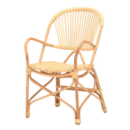 定番 ラタンチェア 1人掛け 完成品 1人用 1P チェア 椅子 いす おしゃれ 皮付きラタン 籐 木製 アジアン モダン ナチュラル 韓国インテリア アンティーク ラタン家具(代引不可)