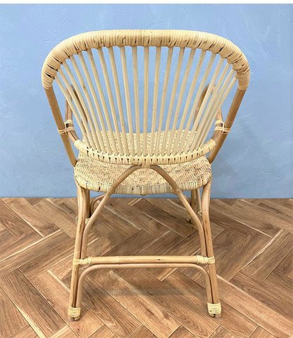 定番 ラタンチェア 1人掛け 完成品 1人用 1P チェア 椅子 いす おしゃれ 皮付きラタン 籐 木製 アジアン モダン ナチュラル 韓国インテリア アンティーク ラタン家具(代引不可)