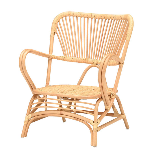 ラタンチェア 1人掛け ハイバック 完成品 定番 1人用 1P チェア 椅子 いす おしゃれ 皮付きラタン 籐 木製 アジアン モダン ナチュラル 韓国インテリア アンティーク(代引不可)